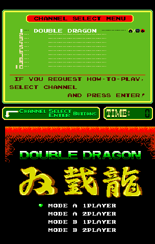 Double Dragon (PlayChoice-10) Title Screen